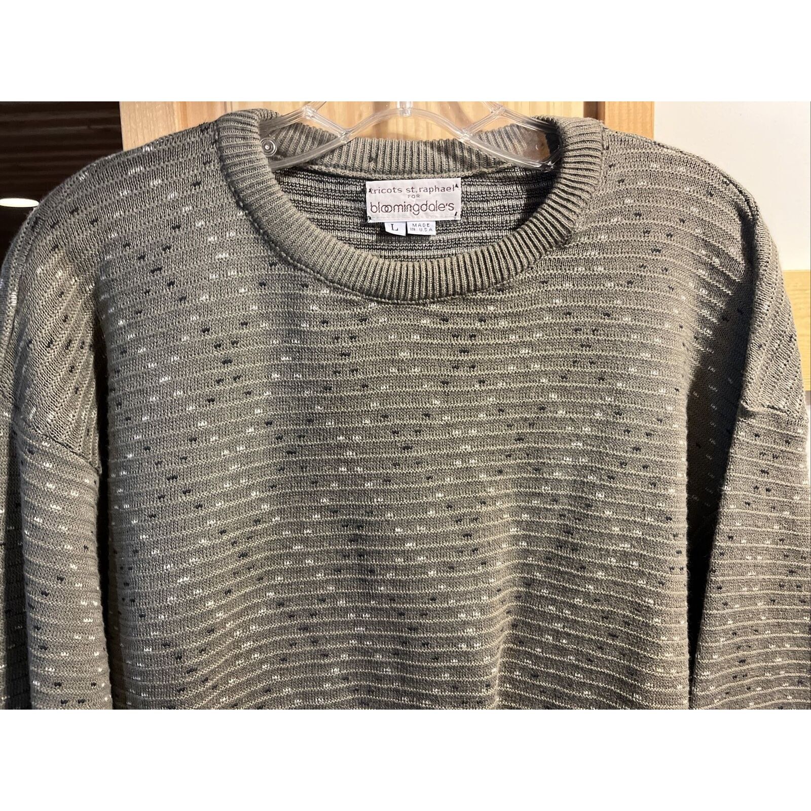 Tricots St. Raphael Tricots St. Raphael Bloomingdales Mens L Gray Cotton Sweater Size US L / EU 52-54 / 3 - 5 Thumbnail
