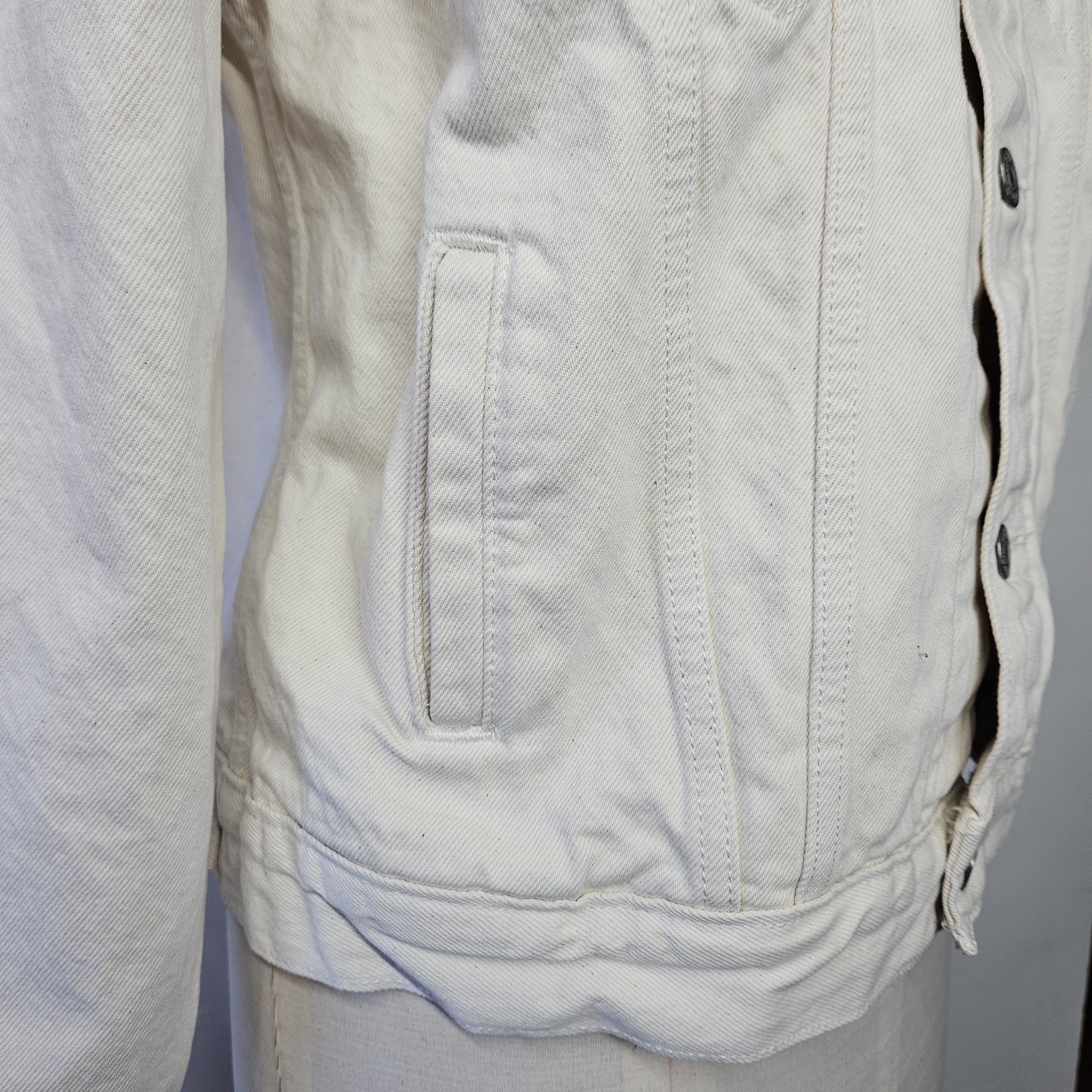 Levi's Levi's Men's L Denim Trucker Jacket Cream White 6 Pocket Size US L / EU 52-54 / 3 - 7 Thumbnail