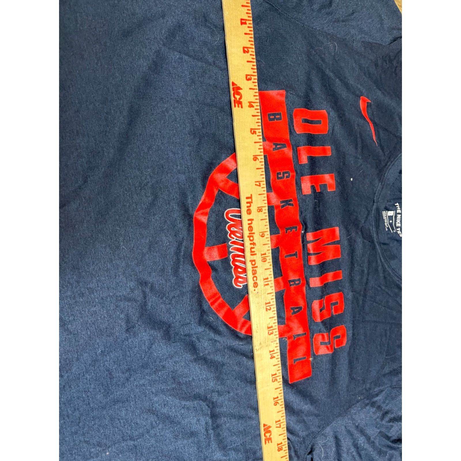 Nike NIKE Ole Miss Shirt Womens L Blue Short Sleeve Basketball Cut Off Bottom Shirt Size L / US 10 / IT 46 - 3 Thumbnail