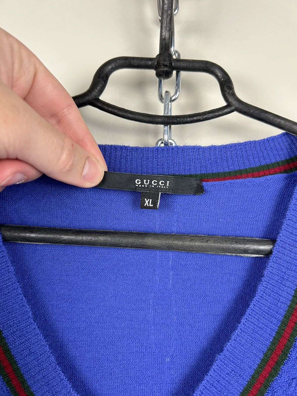Gucci Vintage Gucci Sweater V neck Size US XL / EU 56 / 4 - 3 Thumbnail