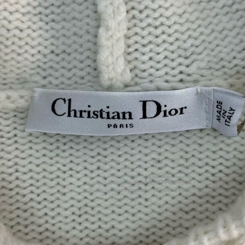 Dior Dior Black and white number 8 wool cashmere hooded sweater Size XXS / US 00 / IT 34 - 5 Thumbnail