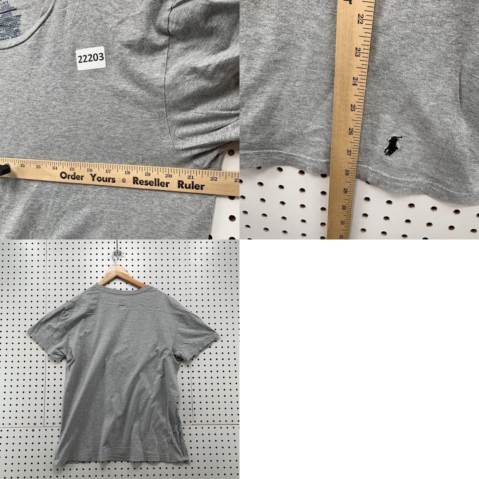 Polo Ralph Lauren Polo Ralph Lauren Shirt Gray Pony Adult Large Classic Fit 22x28 Short Sleeve Crew Neck Cotton, Cotton Blend Size US L / EU 52-54 / 3 - 8 Thumbnail