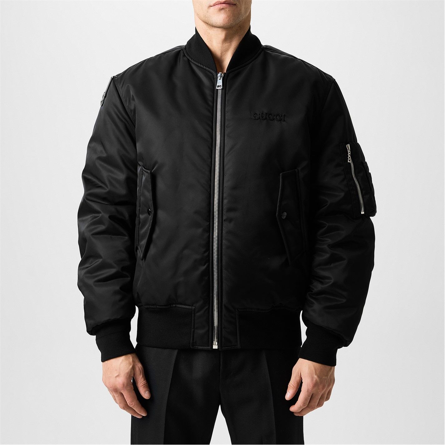 Gucci GUCCI Nylon Twill Bomber Jacket Size US L / EU 52-54 / 3 - 2 Thumbnail