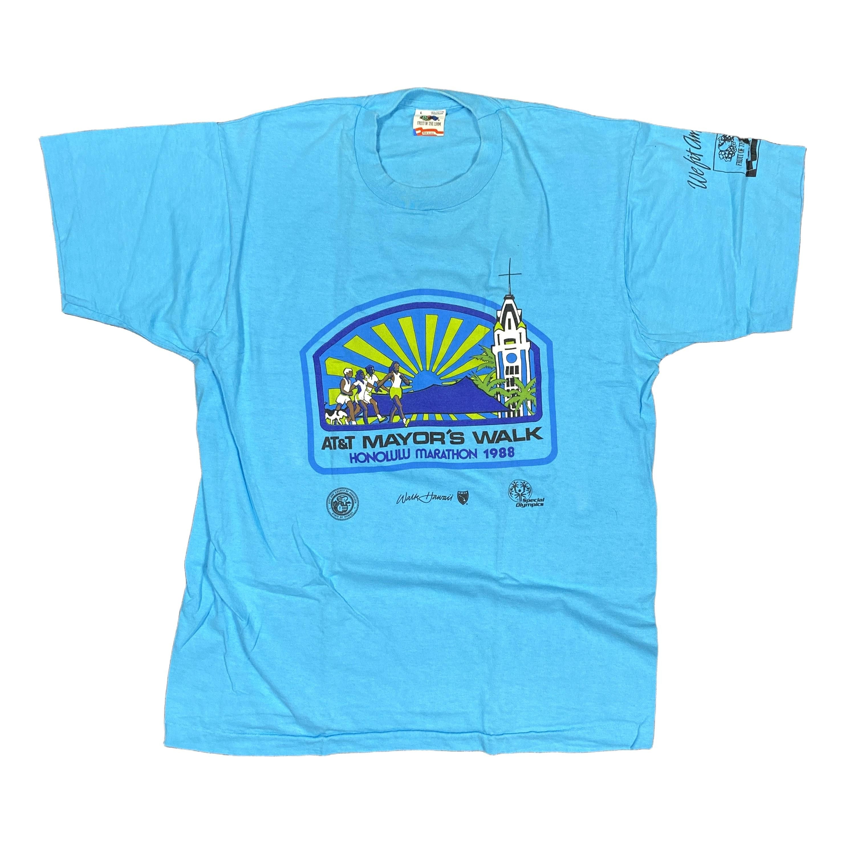 Vintage Vintage Single Stitch AT&T Honolulu Marathon 1988 Tee L Size US L / EU 52-54 / 3 - 2 Thumbnail