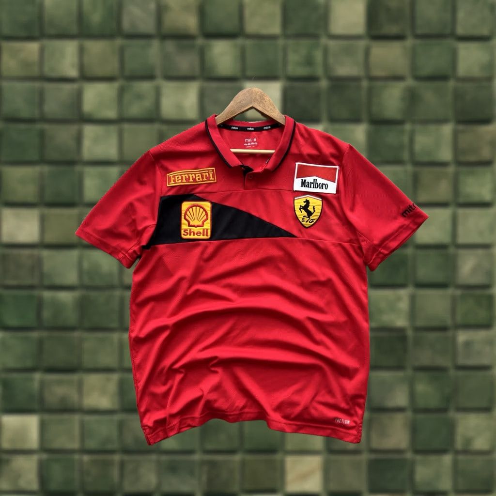 Ferrari VINTAGE Ferrari Marlboro Racing Jersey Polo Red Mitre Shirt Size L Men Size US L / EU 52-54 / 3 - 1 Thumbnail