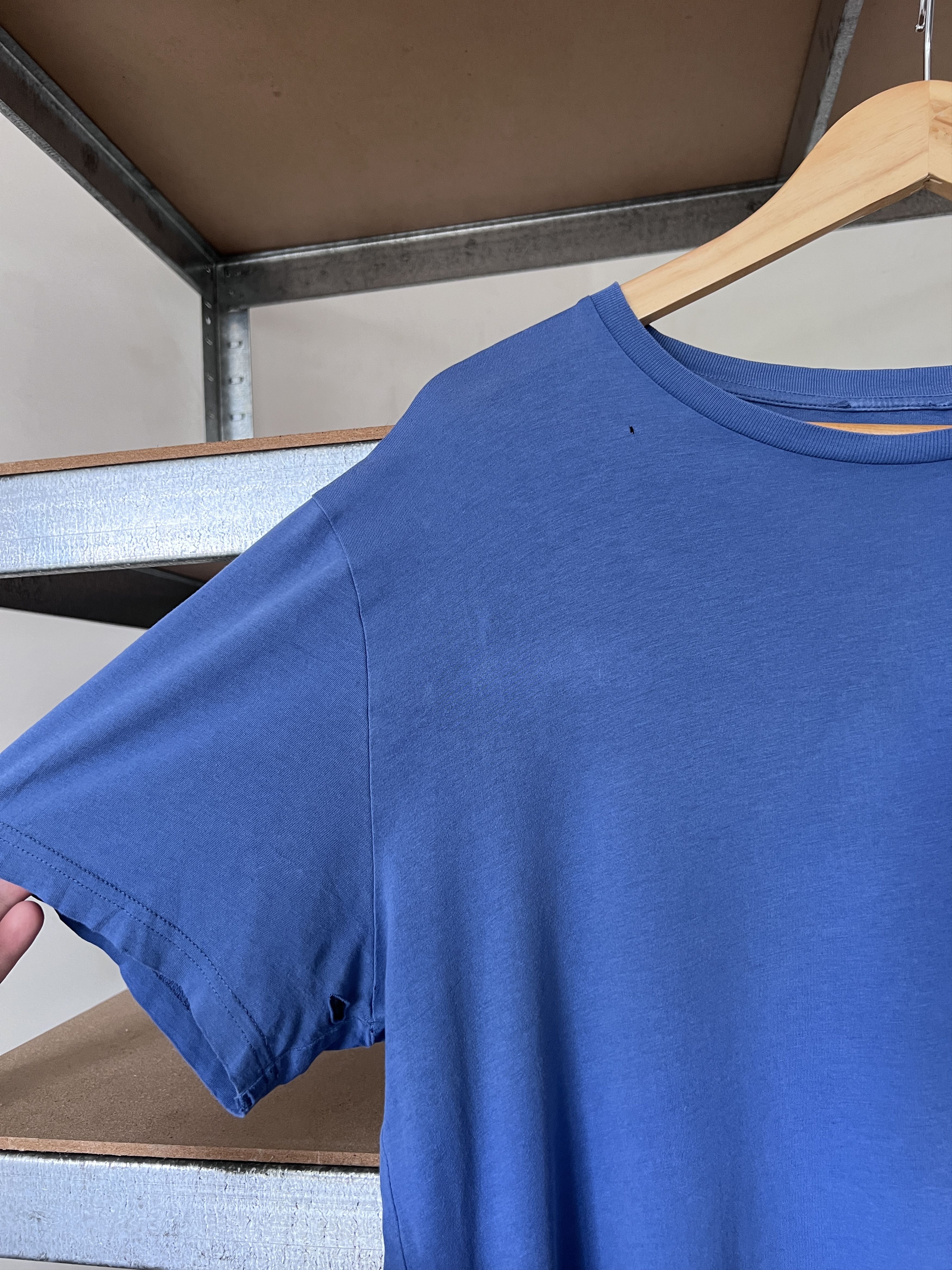Vintage Vivienne Westwood Vintage Small Logo Blue Distressed Tee Size US XL / EU 56 / 4 - 5 Thumbnail