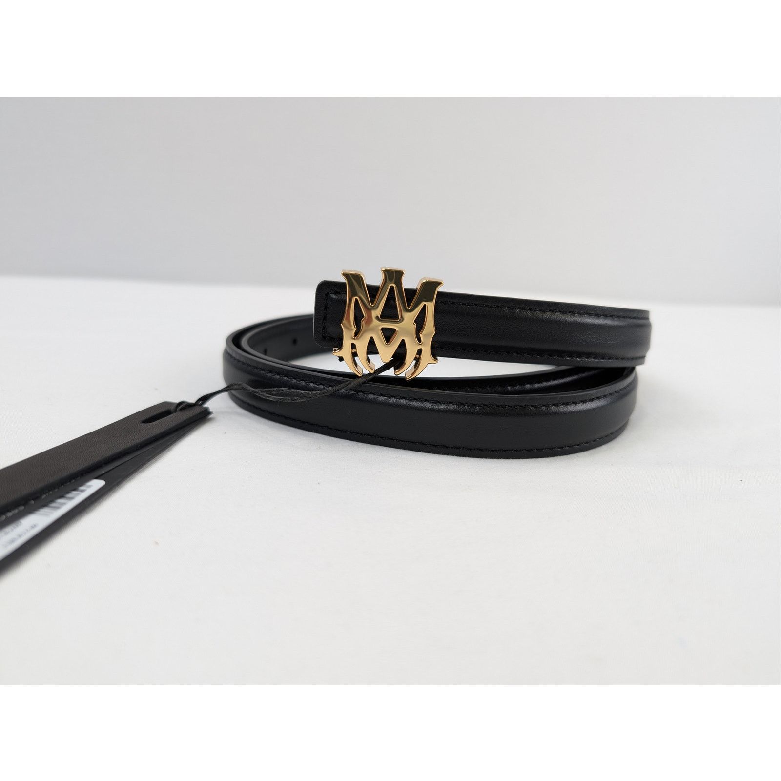 Amiri o1rshd1 Size: 85cm / MA 2 Cm Belt in Gold/Black Size 34 - 3 Thumbnail