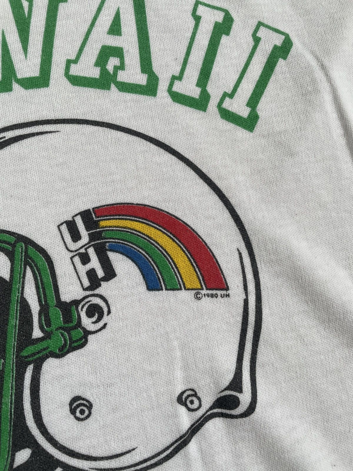 Vintage VINTAGE 80s HAWAII RAINBOWS FOOTBALL TEE Size US M / EU 48-50 / 2 - 3 Thumbnail