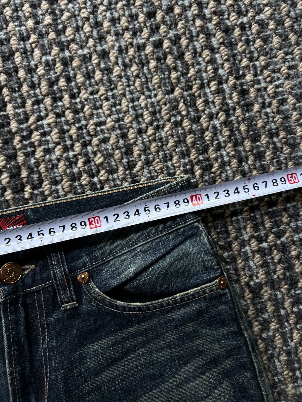 Japanese Brand 00’s Oniarai Embroided Evisu Style Jeans Japanese Demon Size US 29 - 7 Thumbnail