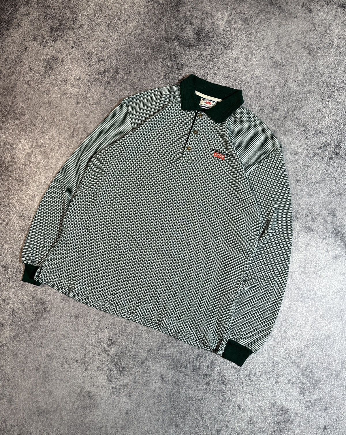 Levi's × Vintage Vintage Levi’s Rugby Polo Long Streetwear 90s Rare VTg Size US L / EU 52-54 / 3 - 1 Thumbnail