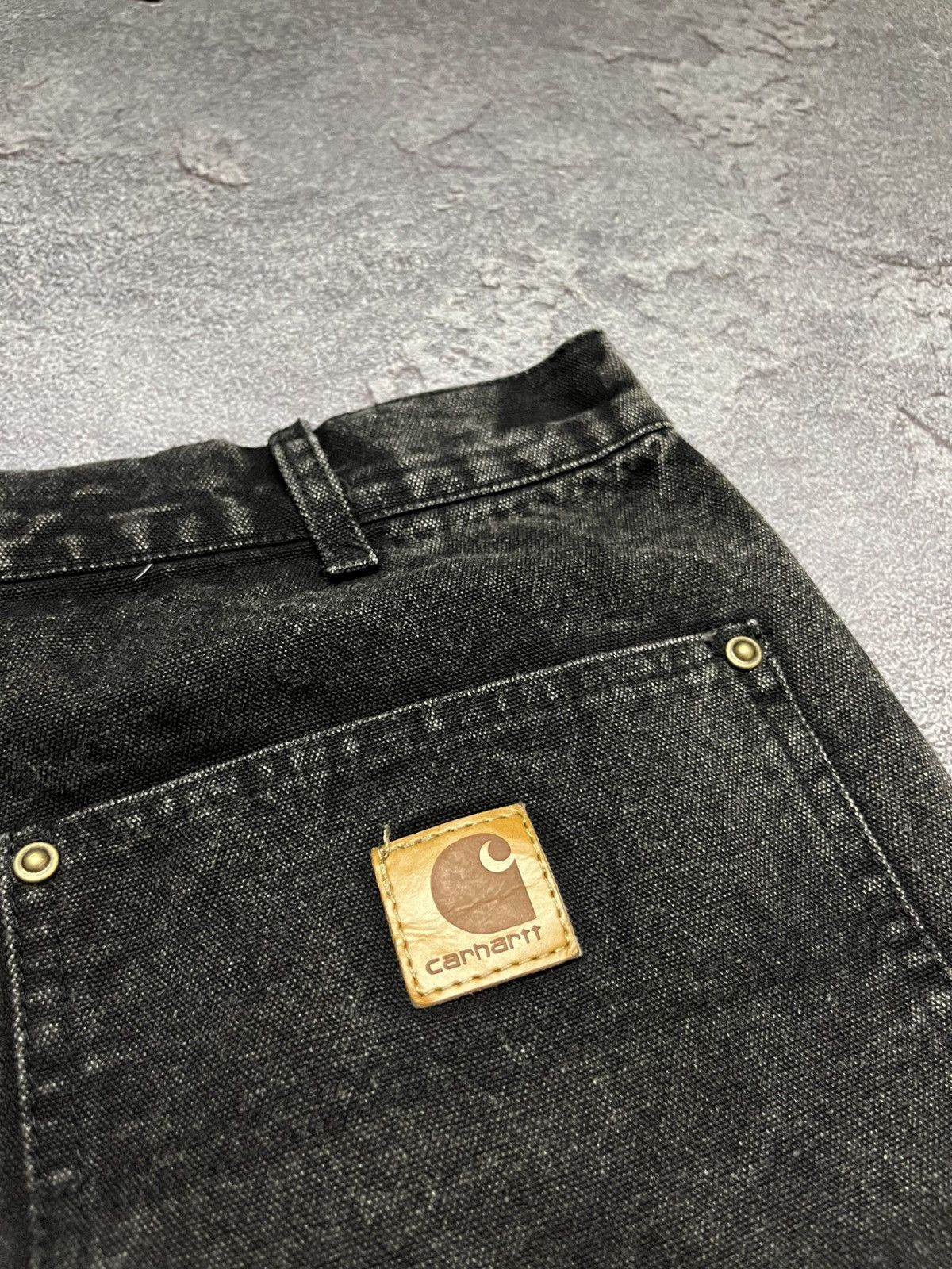 Carhartt Vintage Carhartt Black Faded Double Knee Work Pants 102cm Size US 32 / EU 48 - 4 Thumbnail