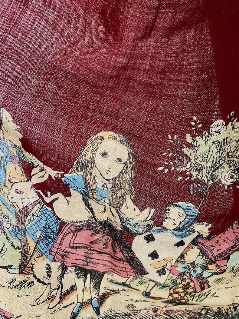Kenzo KENZO Alice in Wonderland thin wool scarf Size ONE SIZE - 8 Thumbnail