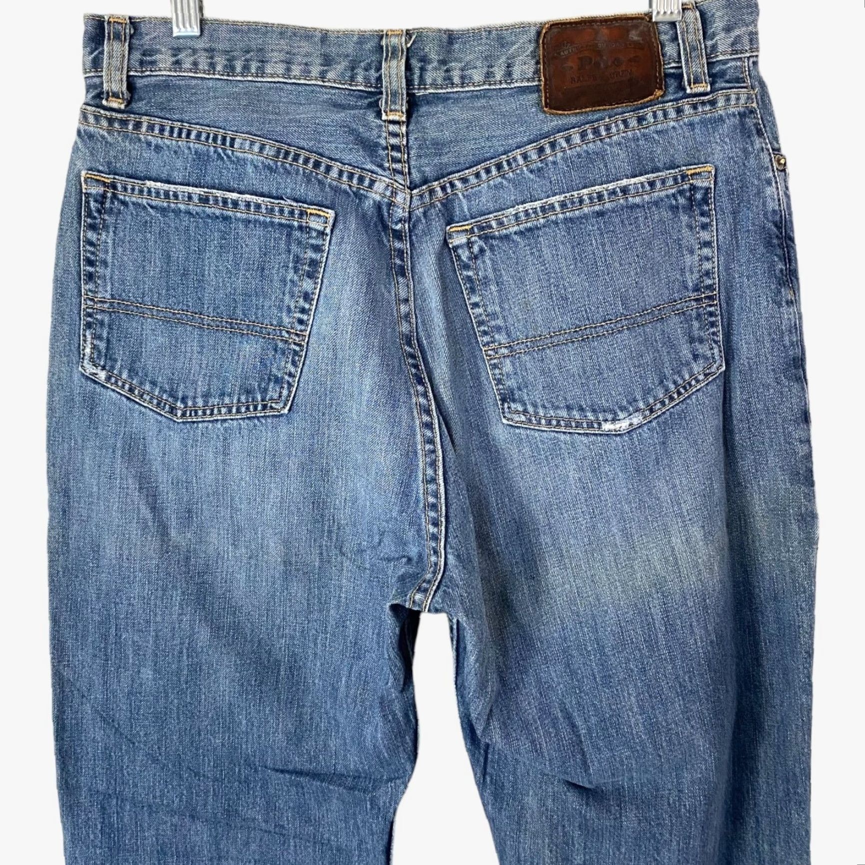 Polo Ralph Lauren VINTAGE Polo Ralph Lauren Denim Jeans Men 34x32 Blue Medium Wash Straight Leg Regular 5-Pocket Mens Size US S / EU 44-46 / 1 - 6 Thumbnail