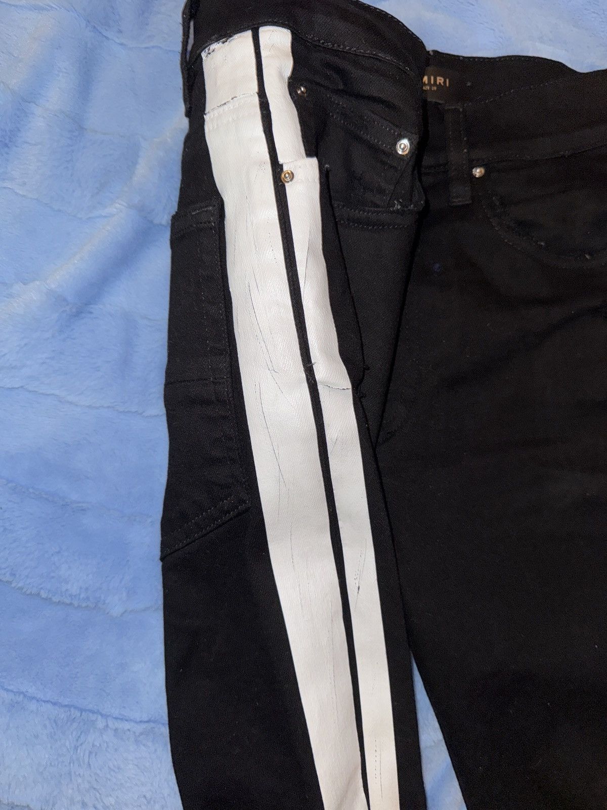 Amiri Amiri Black Striped Jeans Size US 28 / EU 44 - 3 Thumbnail