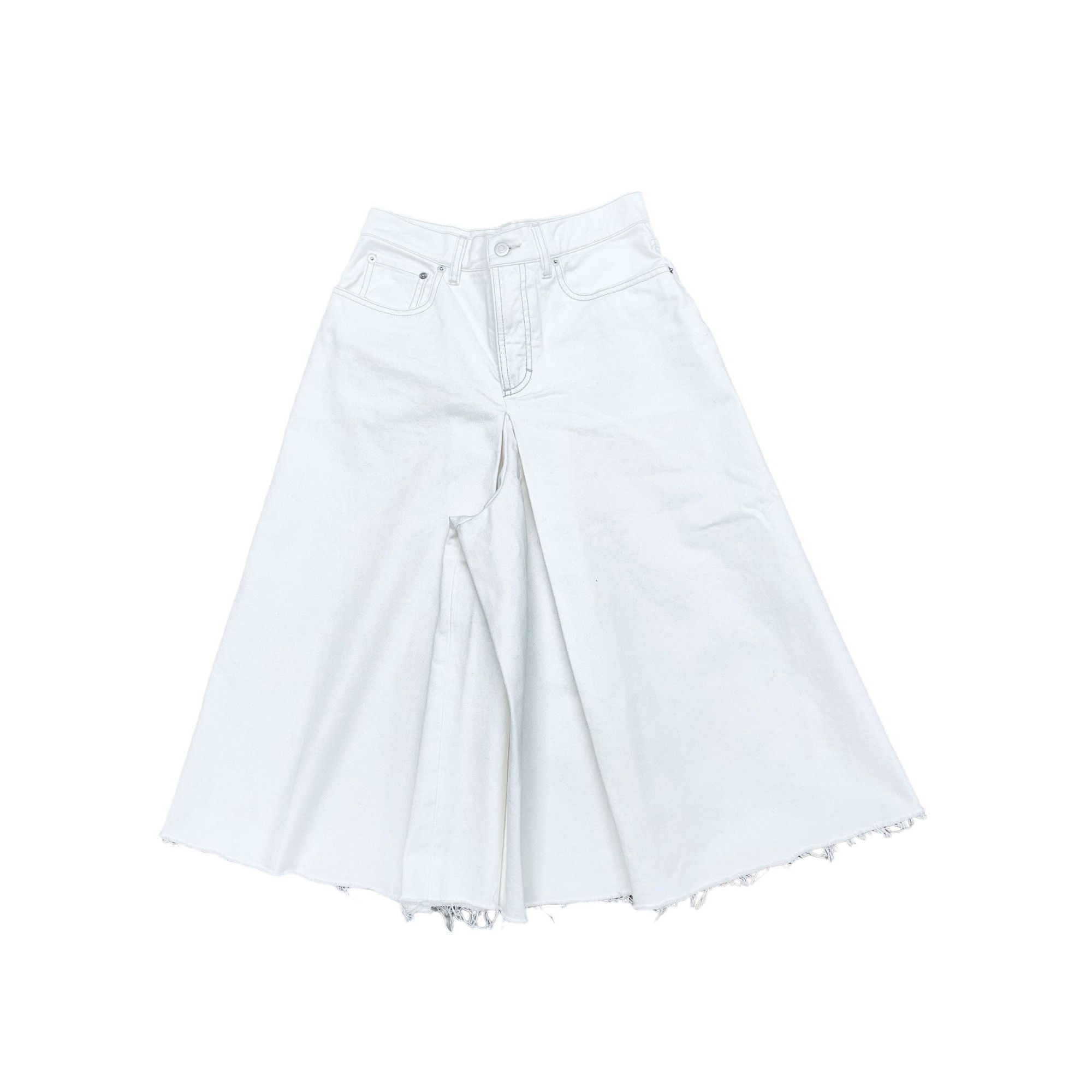 image of Maison Margiela Extra Wide White Denim Pants, Women's (Size 28)