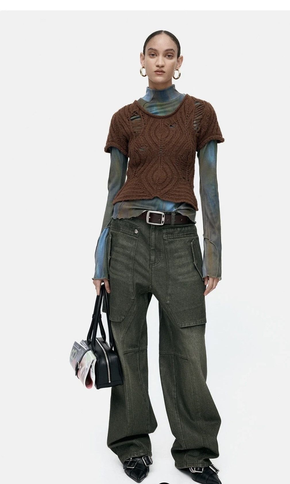 Andersson Bell UNISEX RAPTOR LAYERED WIDE-LEG JEANS Size US 34 / EU 50 - 5 Thumbnail