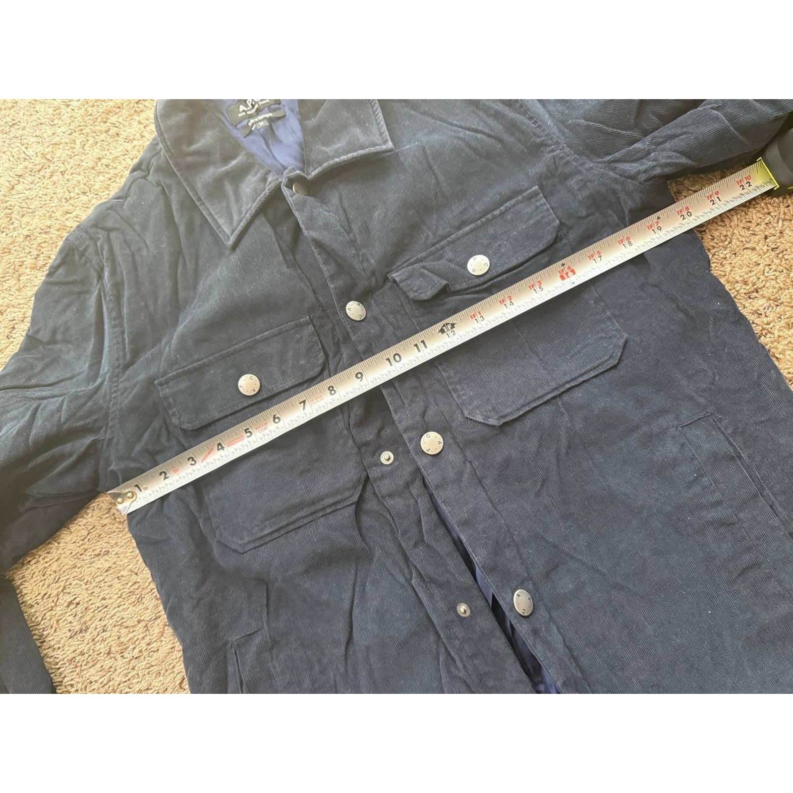 A.P.C. A.P.C. Men's Alex Corduroy Quilted Shirt Jacket dark blue Size US M / EU 48-50 / 2 - 7 Thumbnail