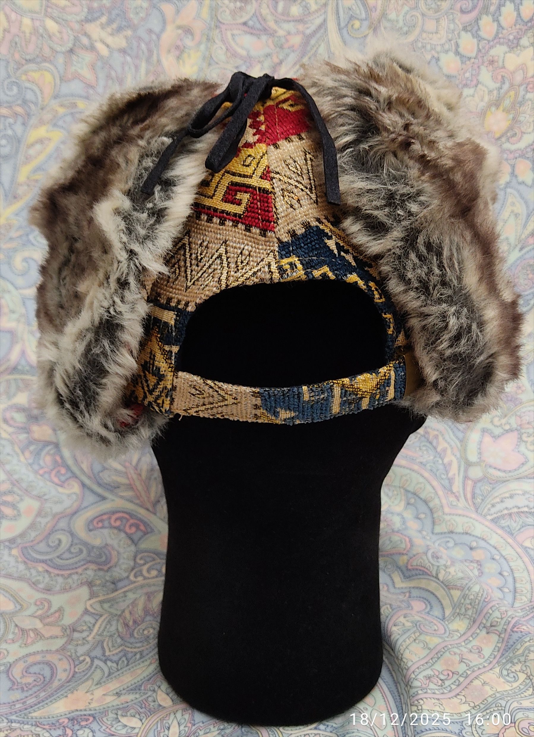 Japanese Brand ITTICACA Japan Andean Tapestry Earflap Cap Winter Hat Rare Size ONE SIZE - 4 Thumbnail