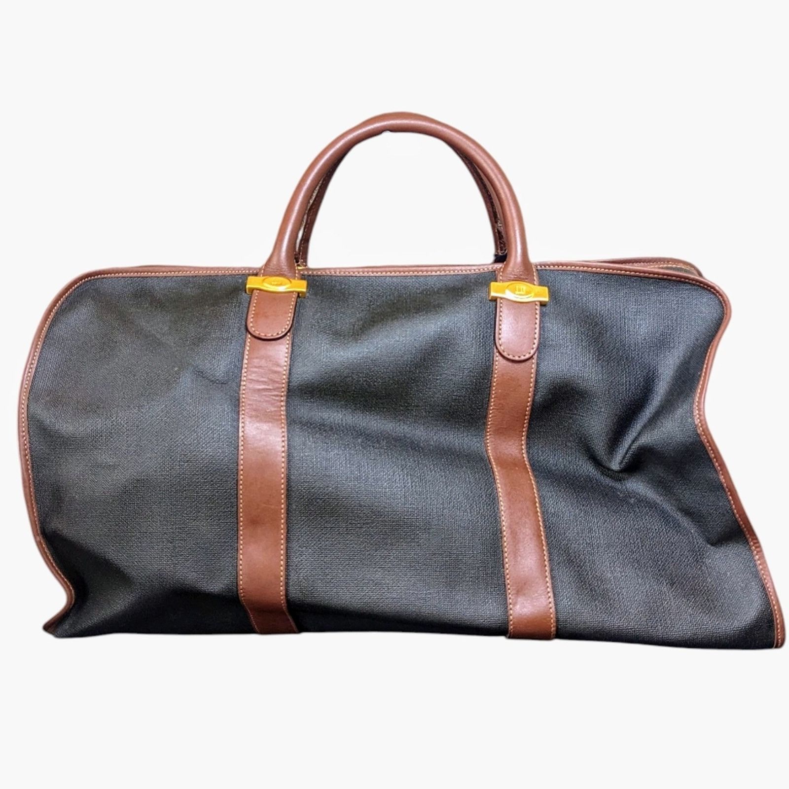 Alfred Dunhill Dunhill | Boston Bag PVC Cowhide Leather Travel Duffel Bag Size ONE SIZE - 2 Thumbnail