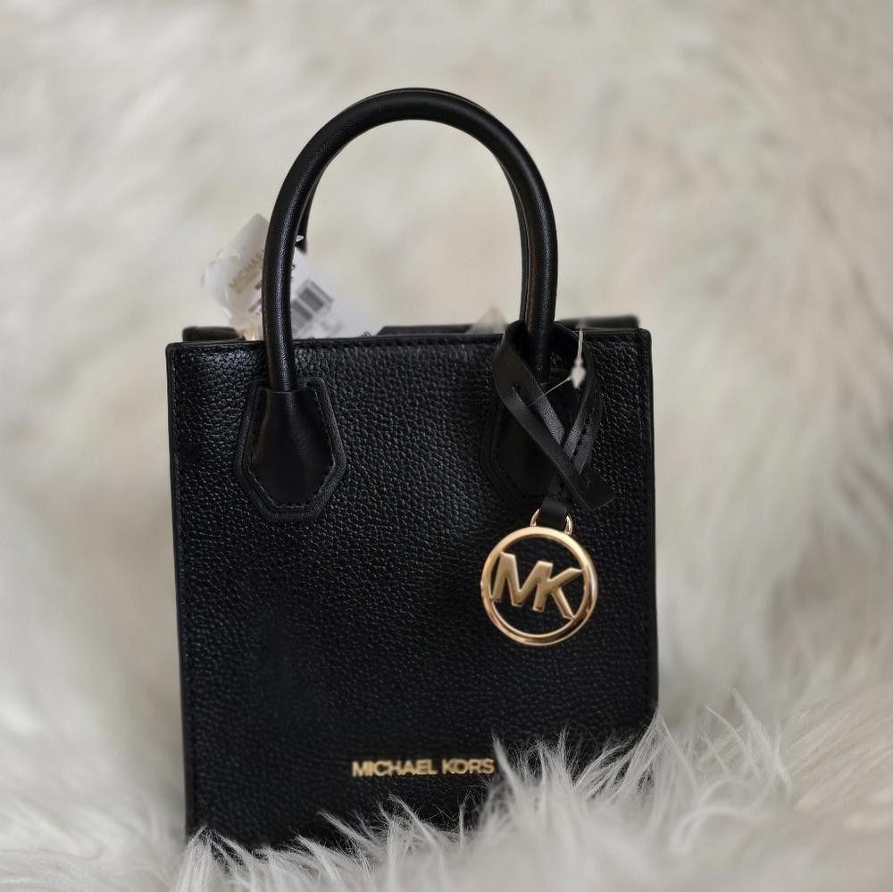 Michael Kors Mercer Extra-Small Pebbled Leather Crossbody Bag Size ONE SIZE - 9 Thumbnail