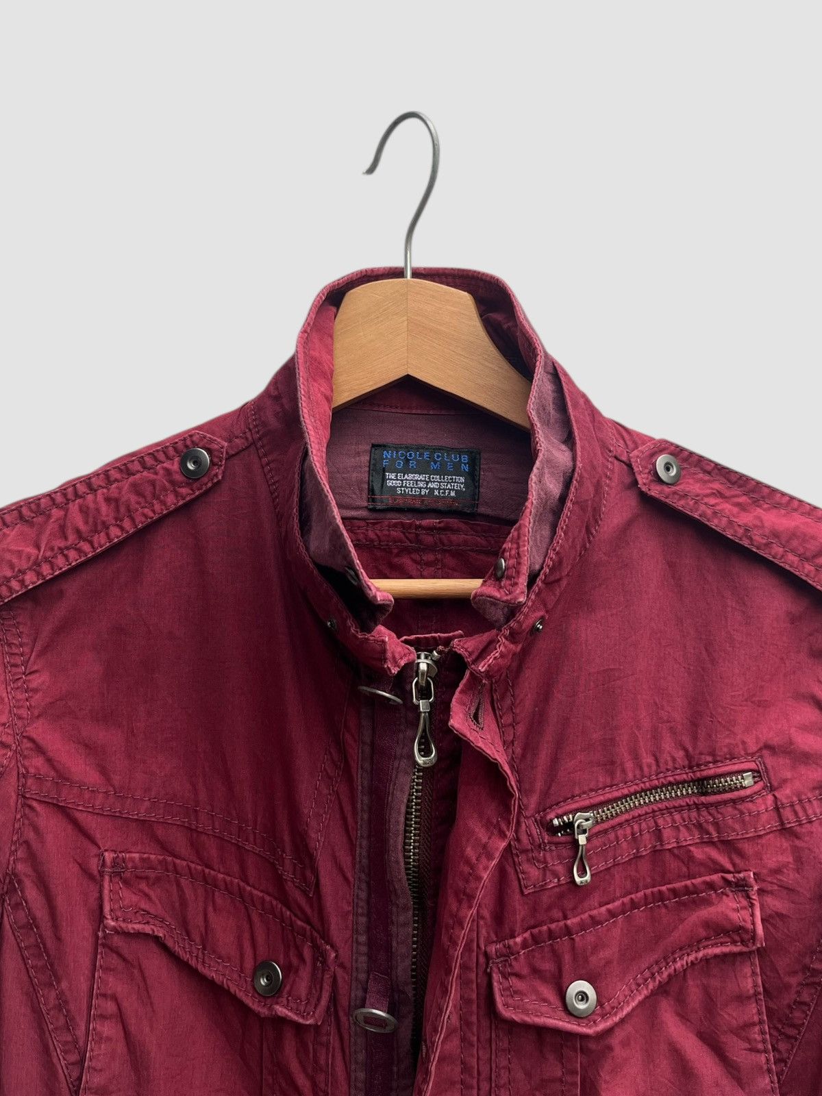 Nicole Club Nicole Club for Men Maroon Light Jacket Size US S / EU 44-46 / 1 - 7 Thumbnail