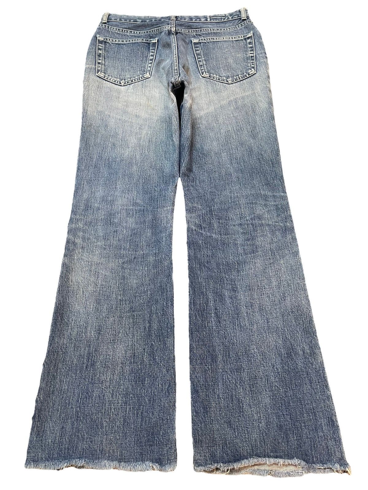 If Six Was Nine Vintage Japanese Brand Blue Faded Wash Style Flare Jeans Size US 29 - 2 Thumbnail
