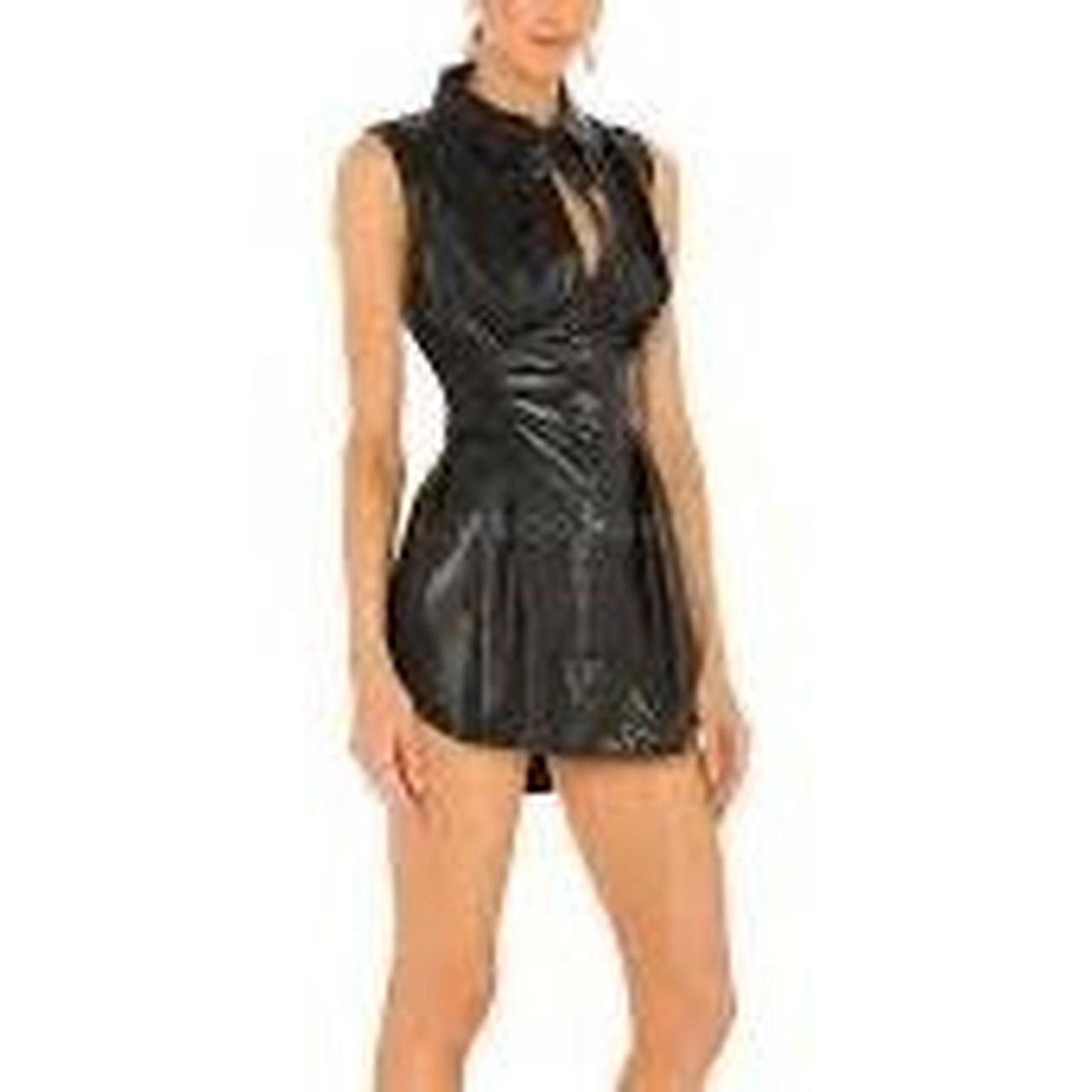 Other OW black faux leather sleeveless mini 🖤 zip front Size ONE SIZE - 3 Thumbnail