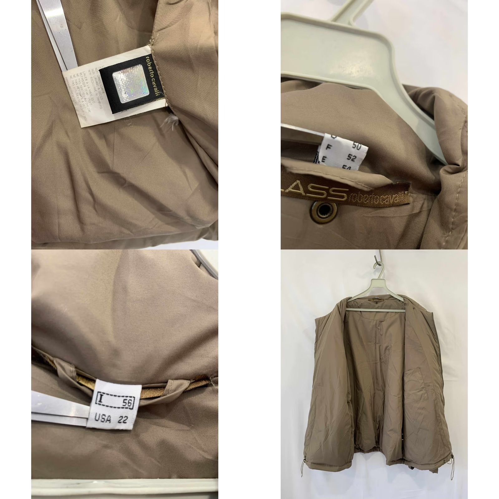 Roberto Cavalli VINTAGE Roberto Cavalli Men’s Puffer Jacket Brown 2XL IT 56 / USA 22 Jacket Mens Brown 2XL Cavalli Size US XXL / EU 58 / 5 - 8 Thumbnail
