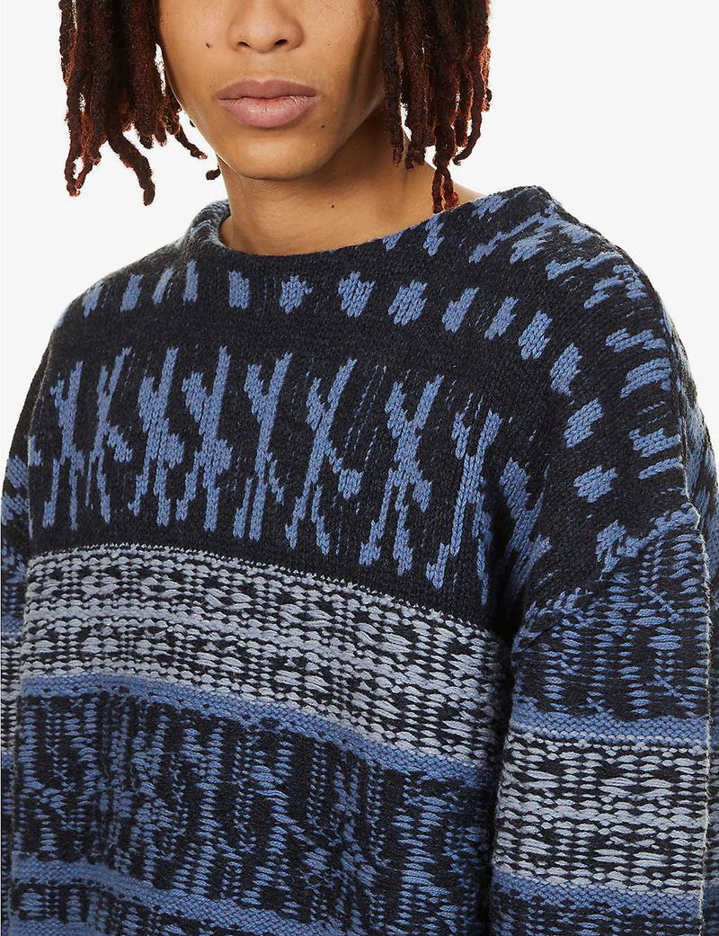 Givenchy NEW RRP 1700$ SS22 Givenchy Patterned Crewneck Wool Sweater Size US XXL / EU 58 / 5 - 2 Thumbnail