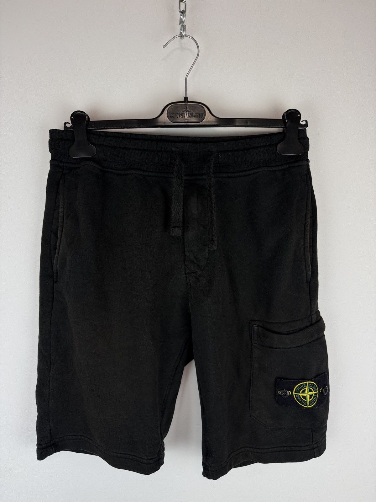Black Stone Island sweat shorts