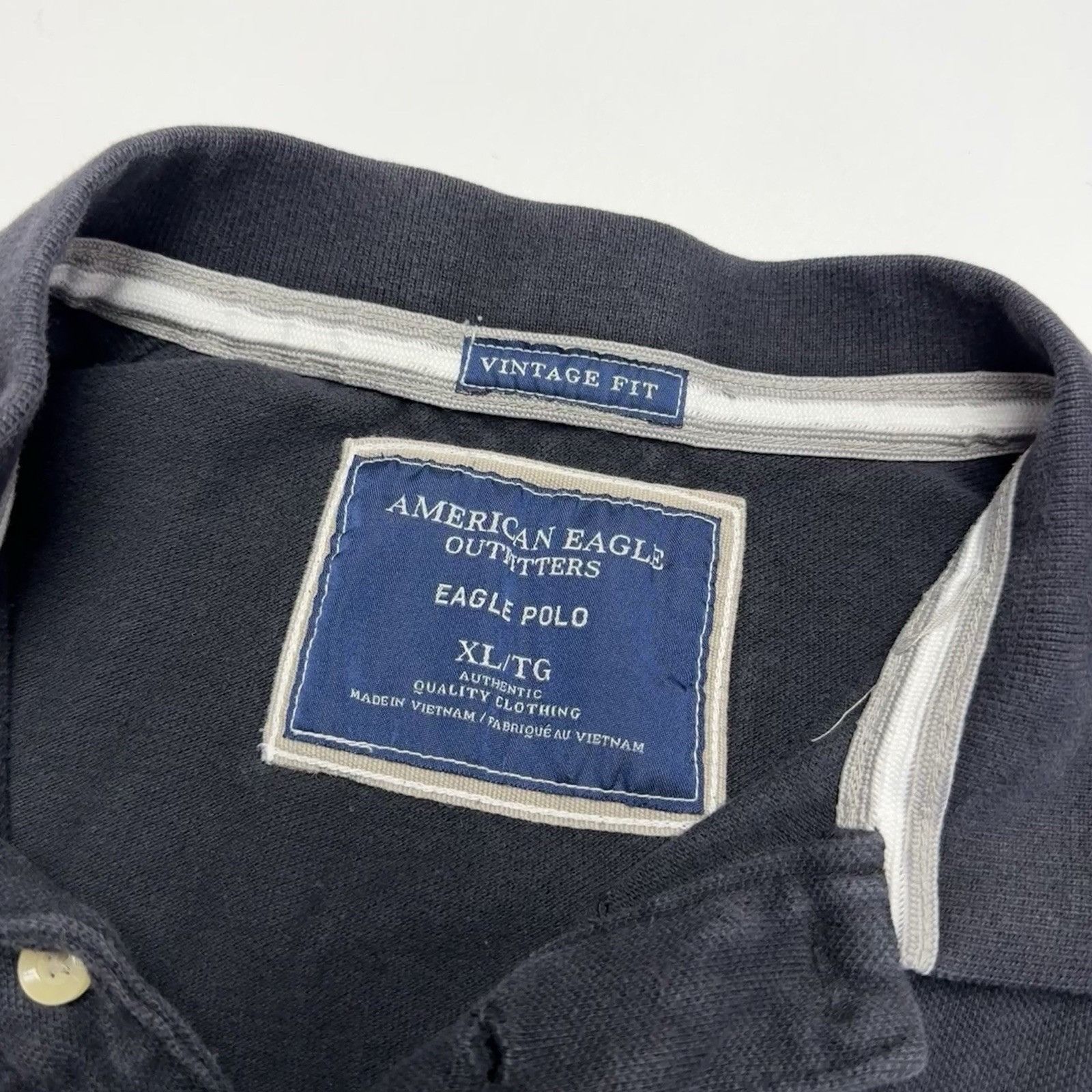 American Eagle Outfitters American Eagle Outfitters Polo Shirt Mens XL 22.5x28 Black Y Size US XL / EU 56 / 4 - 8 Thumbnail