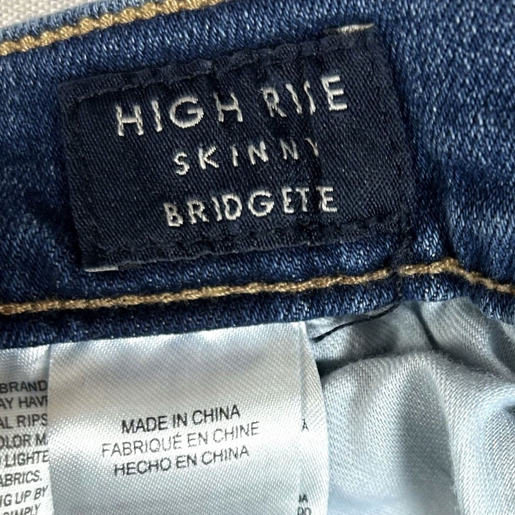 Lucky Brand Lucky Brand Bridgette Skinny Jeans Womens 4 Blue Denim Ankle High Rise 27in 5-Pocket Cotton Elastane Slim Crop Vintage No Size 27" / US 4 / IT 40 - 7 Thumbnail