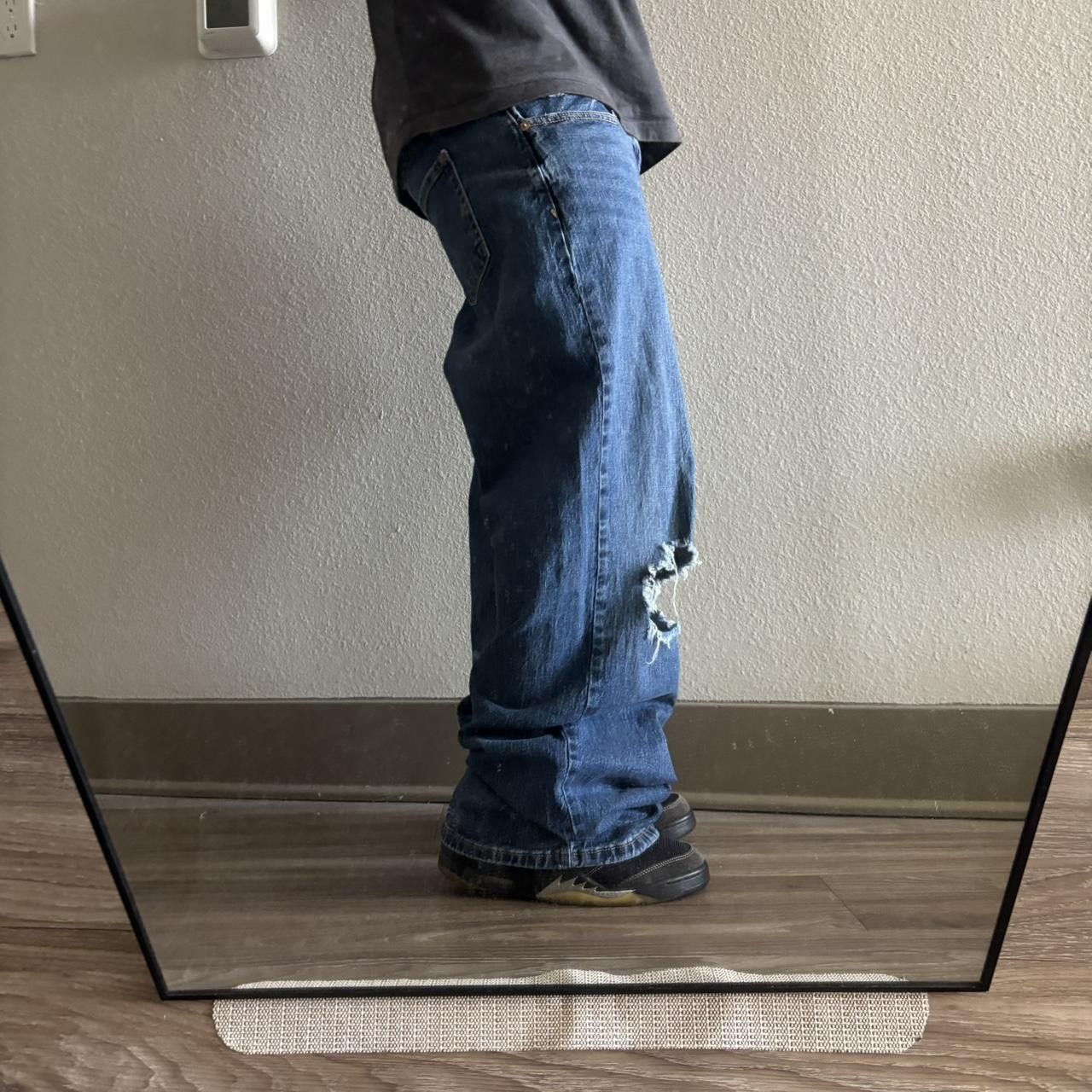 Japanese Brand Crazy Vintage Y2K/2000s Baggy Skater Style Wide Leg Distressed Denim Jeans! 30x31 Size US 30 / EU 46 - 2 Thumbnail
