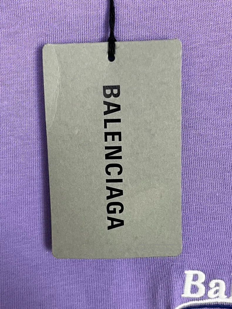 Balenciaga Balenciaga Black Label Purple Logo Short Sleeve T-Shirt Size US XXS / EU 40 - 7 Thumbnail
