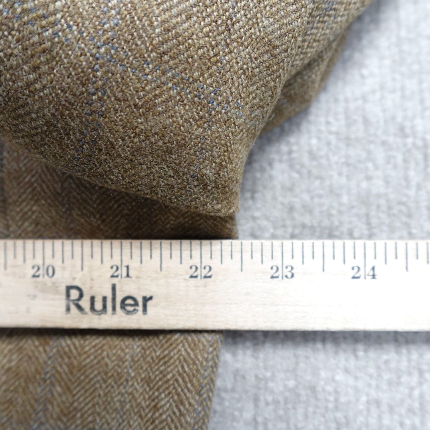 Ralph Lauren Lauren Ralph Lauren Sport Coat Jacket Beige Windowpane Herringbone 44R Wool Notch Two-Button Regular Men Size US S / EU 44-46 / 1 - 6 Thumbnail