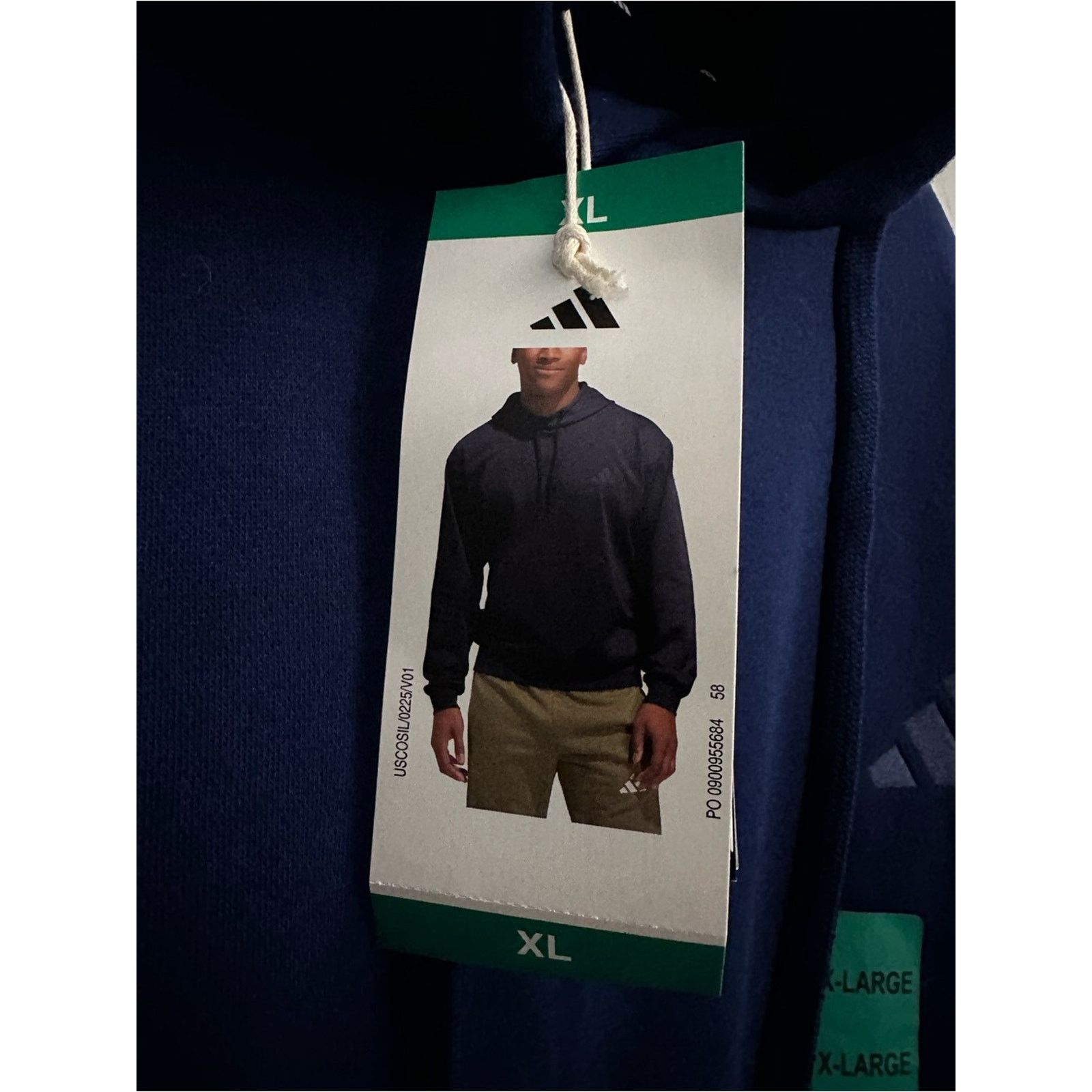Adidas Adidas Men’s Navy Blue Pullover Hoodie Pocket Size XL NWT Size US XL / EU 56 / 4 - 2 Thumbnail