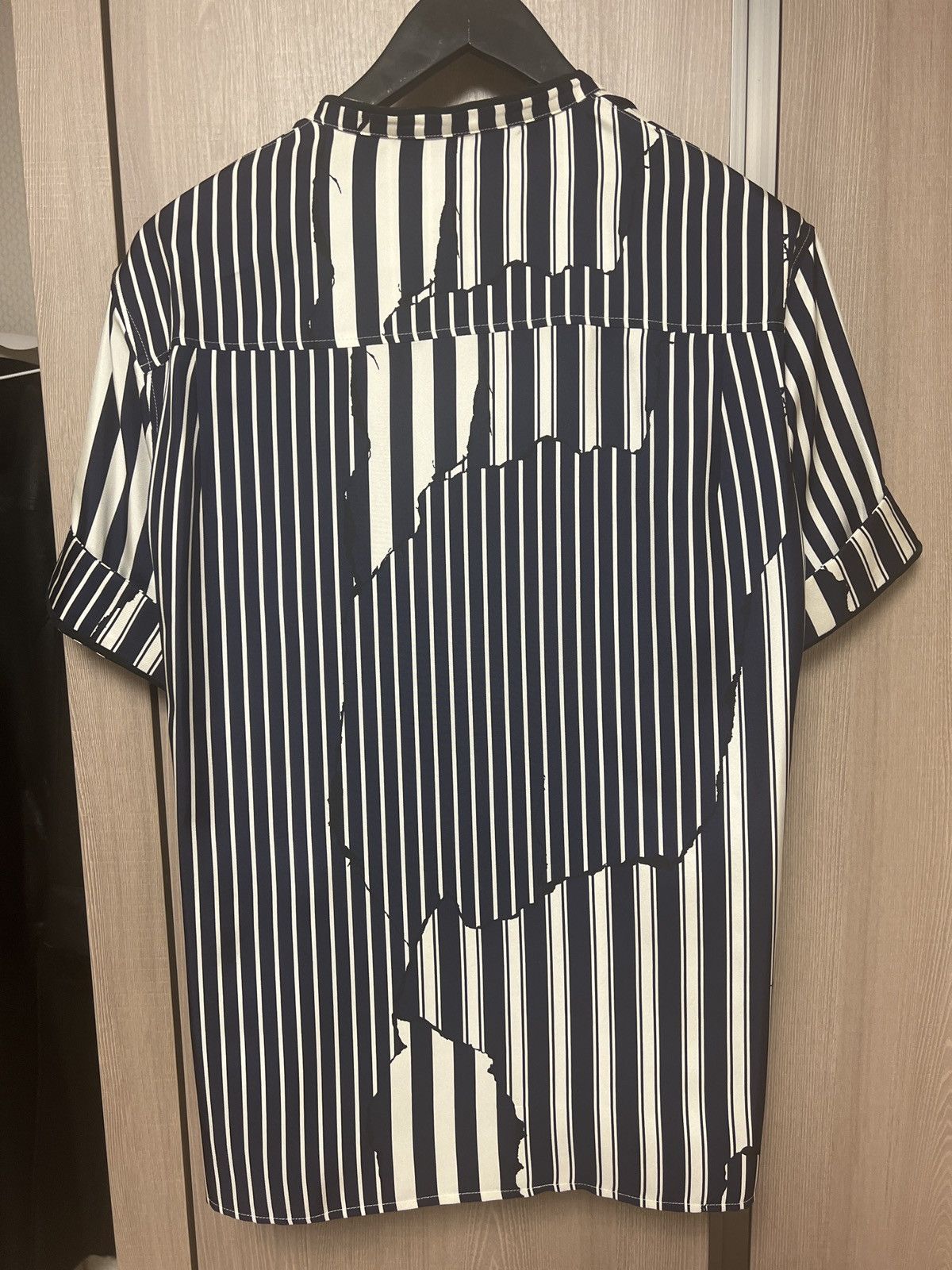 Haider Ackermann Distressed-effect striped shirt Size US M / EU 48-50 / 2 - 3 Thumbnail