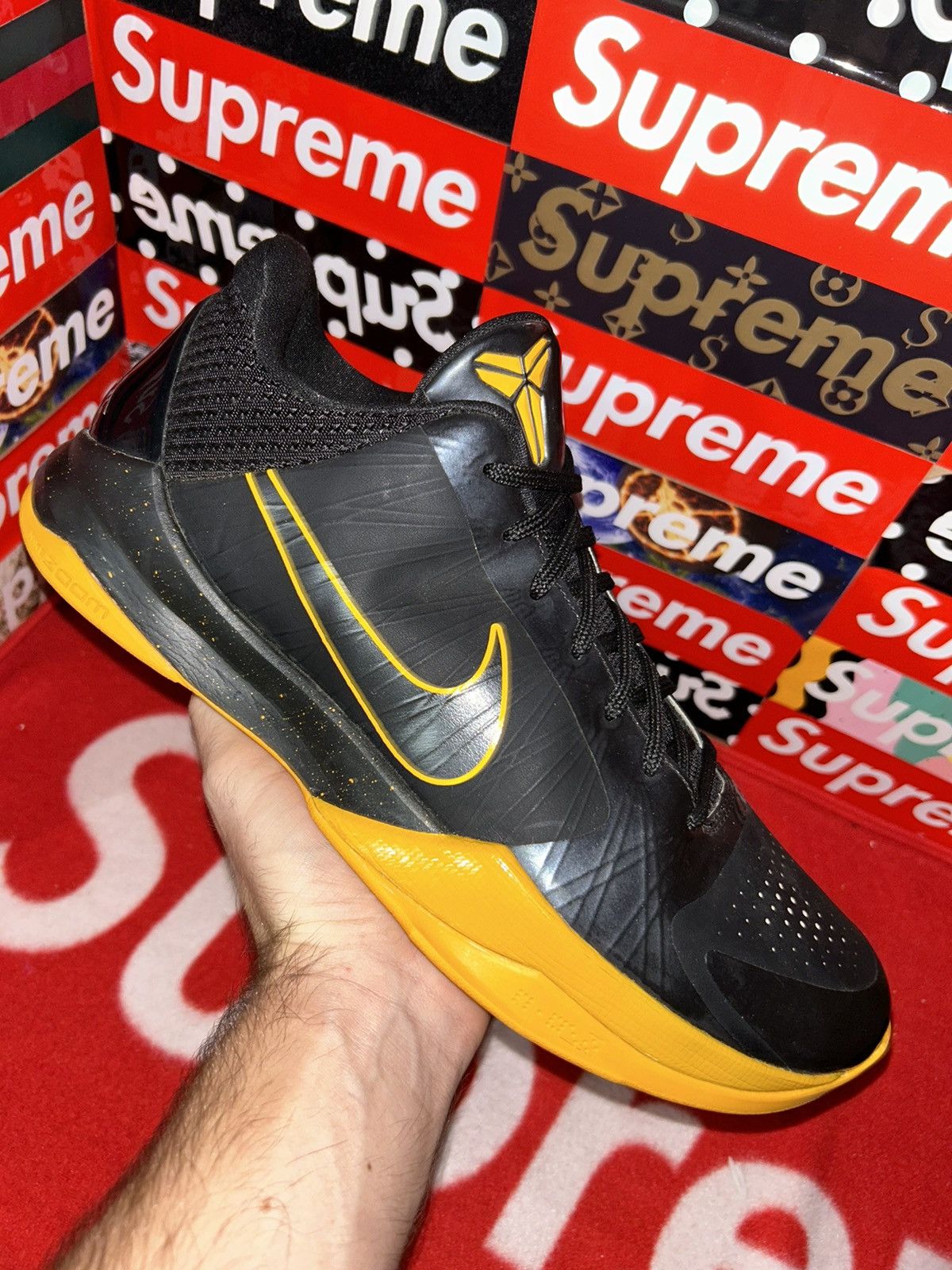 Nike Nike Zoom Kobe 5 ID Black Yellow 411773-900 12 NEW nikeID Size US 12 / EU 45 - 8 Thumbnail