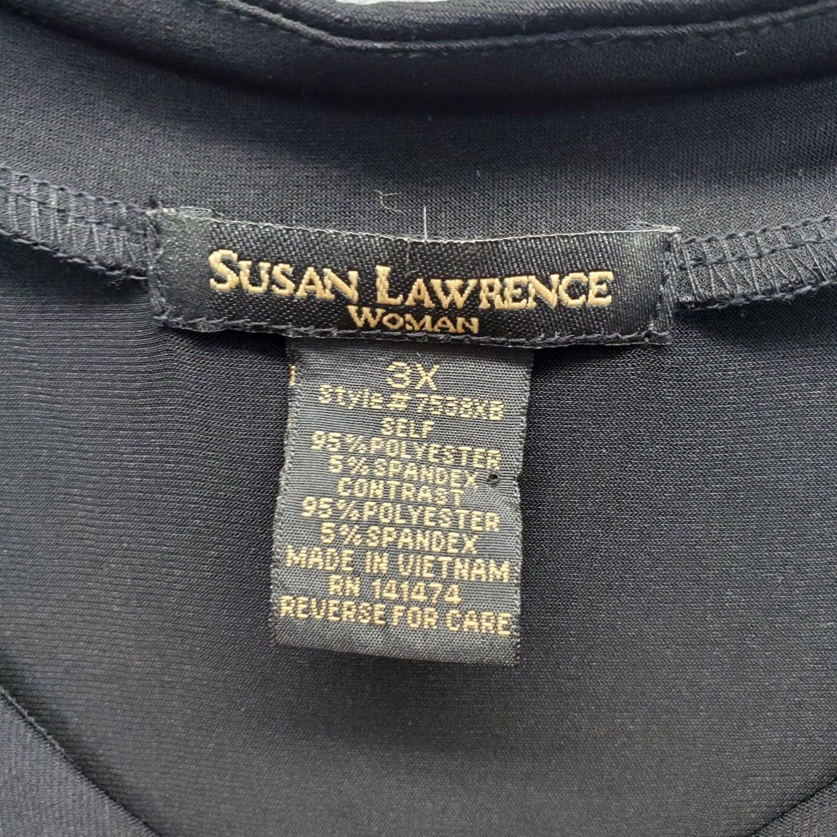 Vintage Susan Lawrence Tank Top Women's 3X Multi Leopard Print Sleeveless V-Neck Shirt Dress? Size XXL / US 16-18 / IT 52-54 - 3 Thumbnail