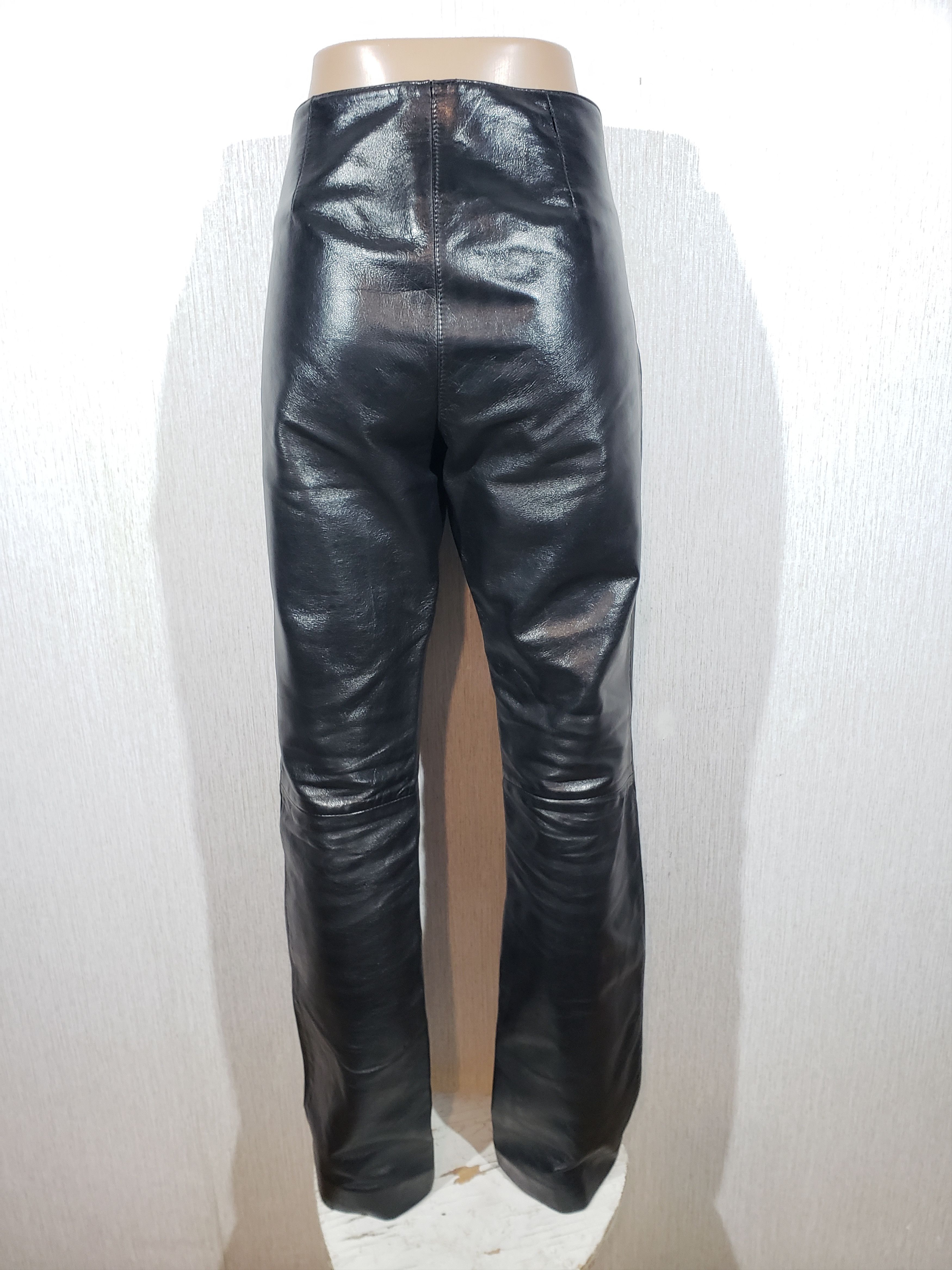 Genuine Leather Women's pants made of genuine leather. Size 34" / US 12 / IT 48 - 5 Thumbnail