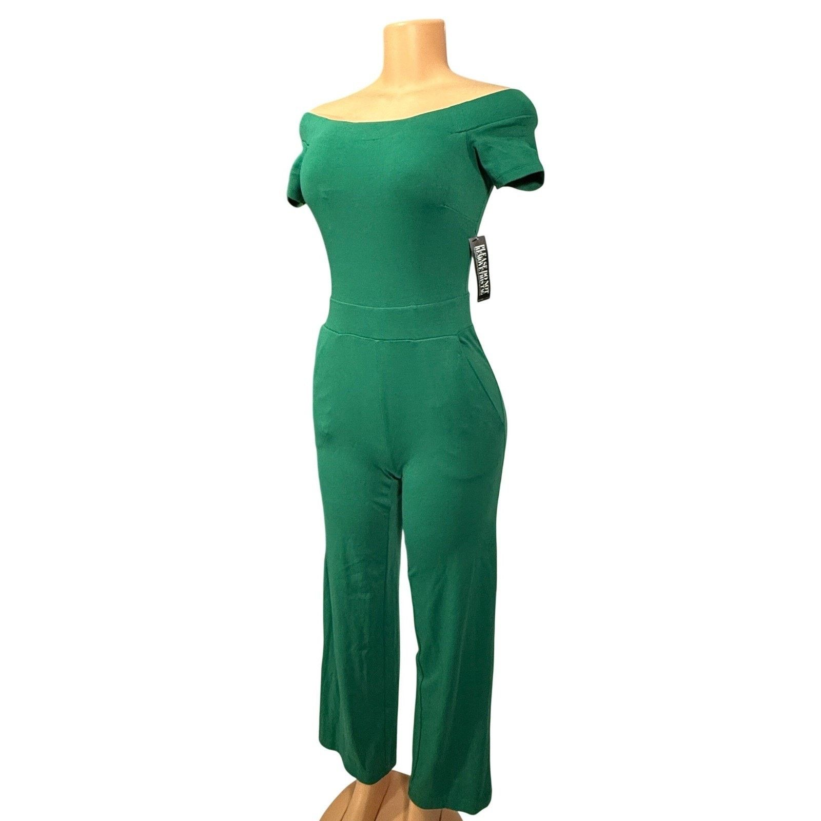 Other NY and Company Off The Shoulder Wide Leg Jumpsuit Petite XXS Size 24" / US 00 / IT 34 - 2 Thumbnail