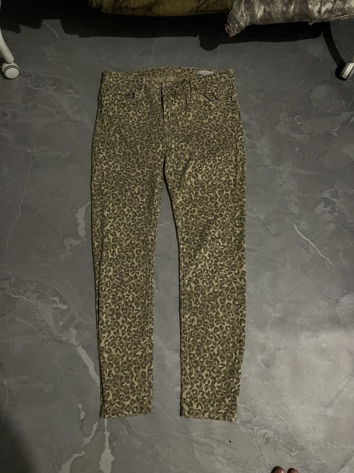 Vintage Archive Skinny Leopard Glamour Jean / Distressed Style 90 Size US 30 / EU 46 - 1 Thumbnail