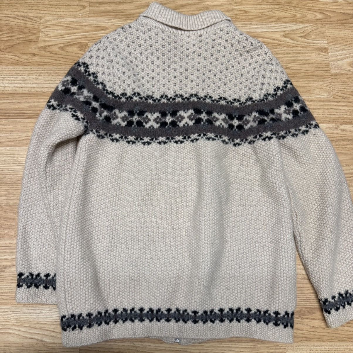 Other Vintage Maurices Shetland Wool Fair Isle Zip Sweater Size M / US 6-8 / IT 42-44 - 2 Thumbnail