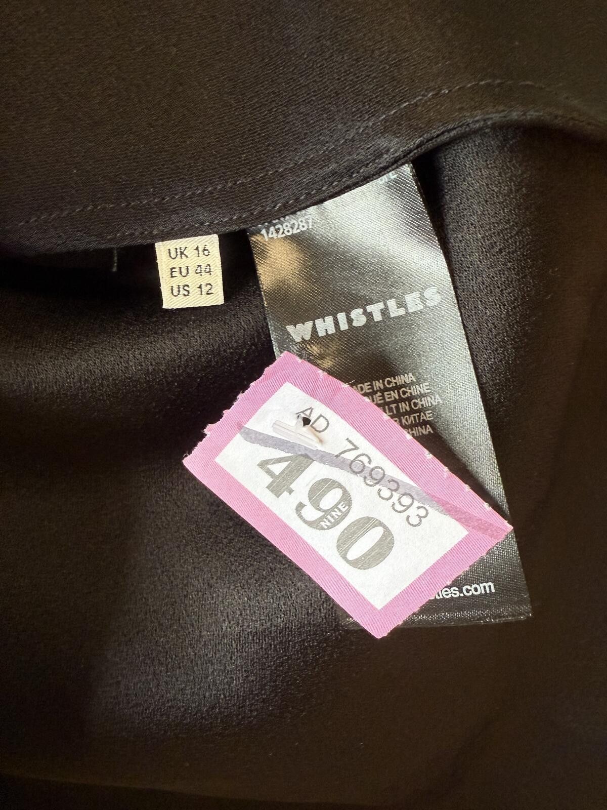 Other Whistles Black Mixed Media Panel Midi Dress Size XL / US 12-14 / IT 48-50 - 2 Thumbnail