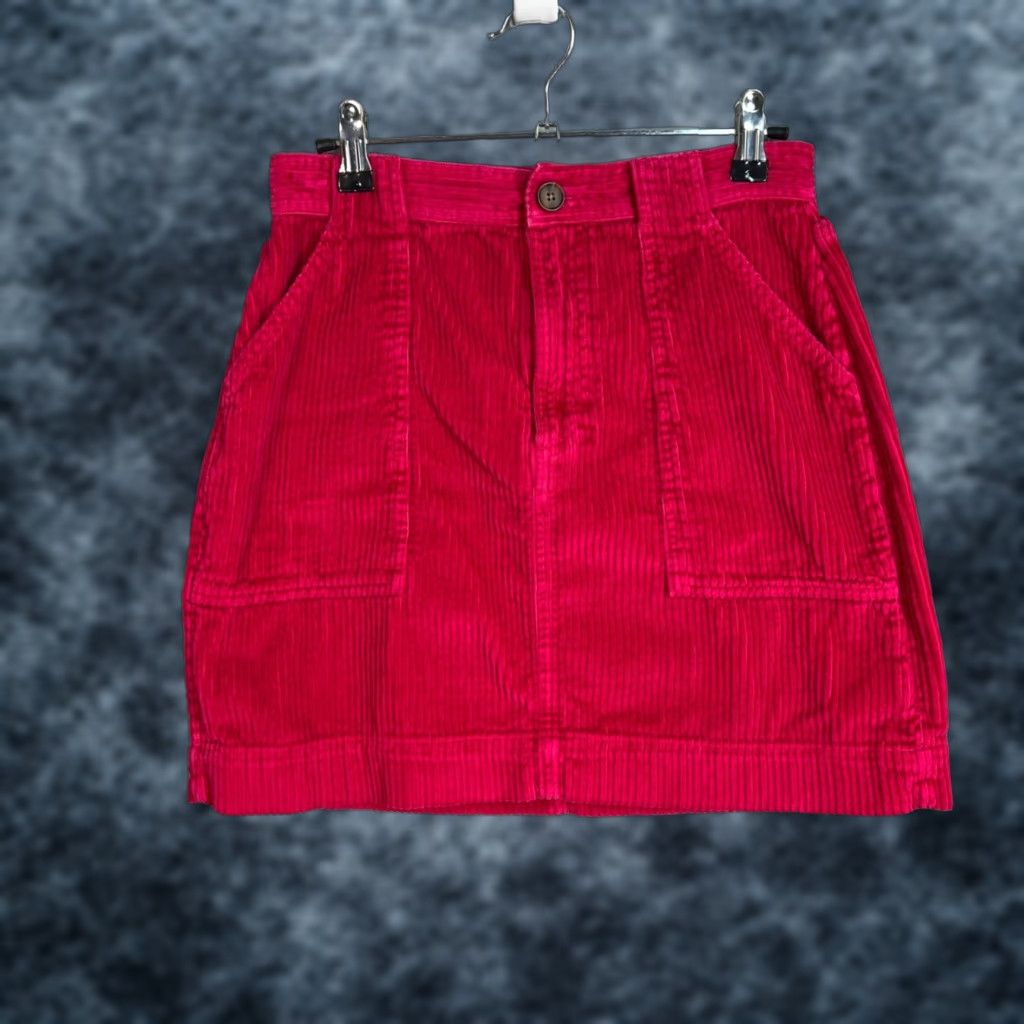 Gap Gap Womens Size 2 Corduroy Mini Skirt Pink Cotton Casual Size 26" / US 2 / IT 38 - 1 Thumbnail