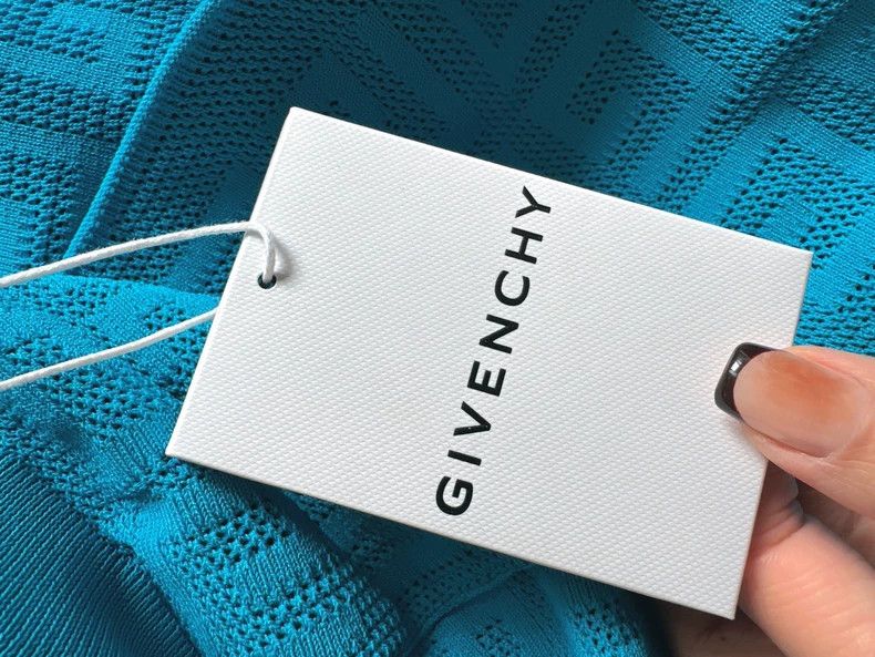 Givenchy Givenchy Blue Full LOGO Cut-Out Pleated Skirt Size M / US 6-8 / IT 42-44 - 6 Thumbnail