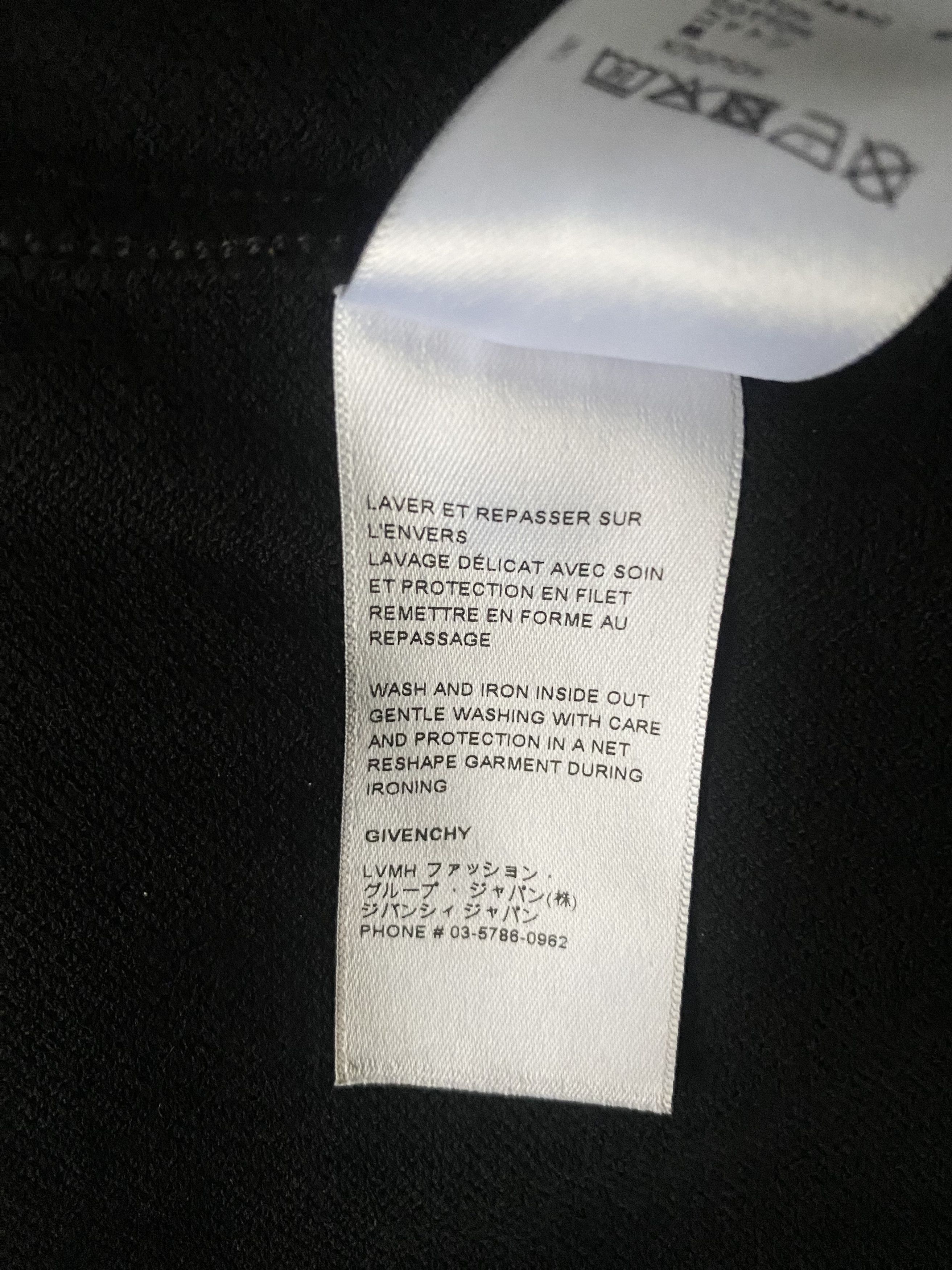 Givenchy Givenchy Black Cotton Zip Polo Shirt - Eyelet Details Sz L Size US L / EU 52-54 / 3 - 10 Thumbnail