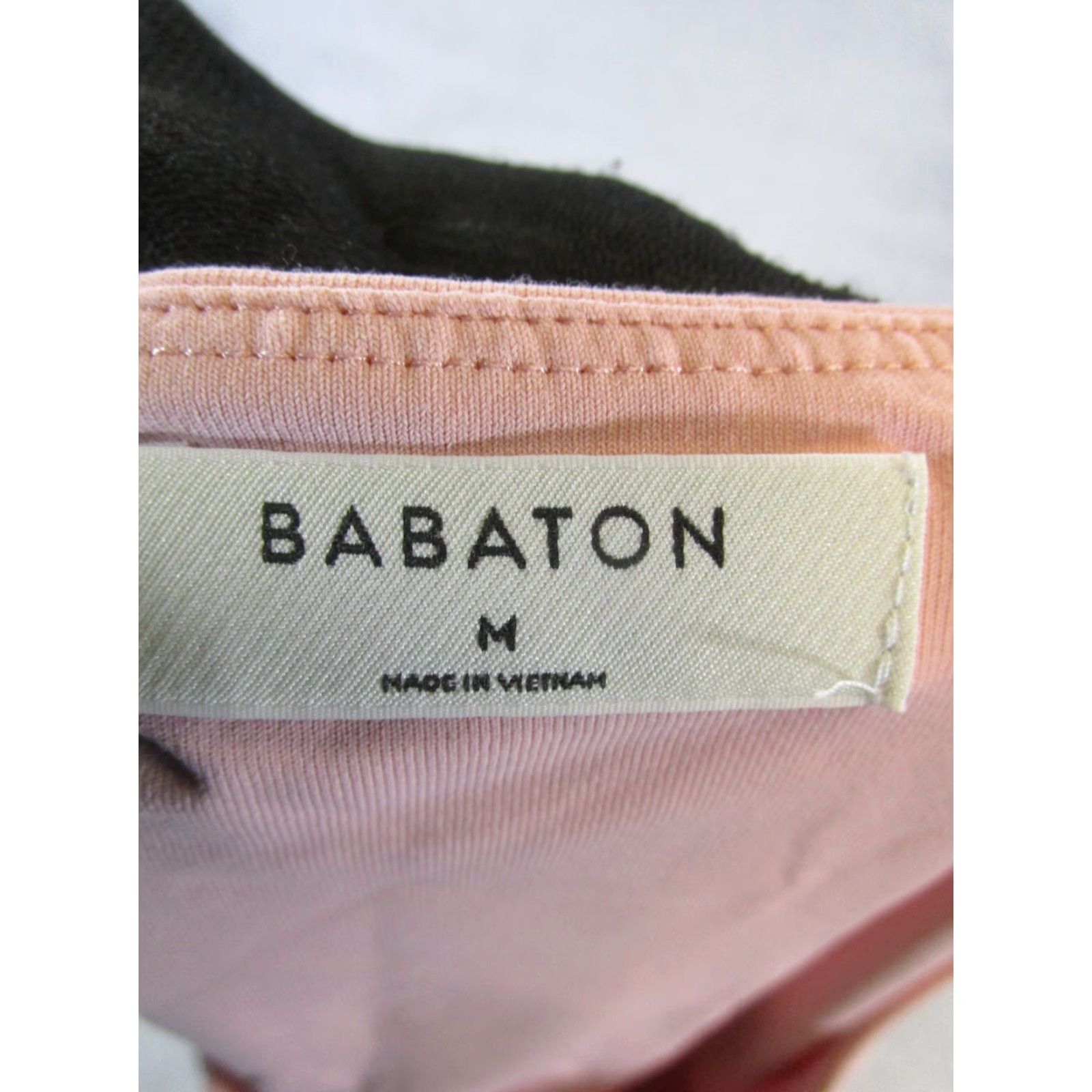 Vintage Babaton Shirt Womens M Pink Cropped T-Shirt Square Neck Pullover Nylon Regular Size M Size M / US 6-8 / IT 42-44 - 3 Thumbnail