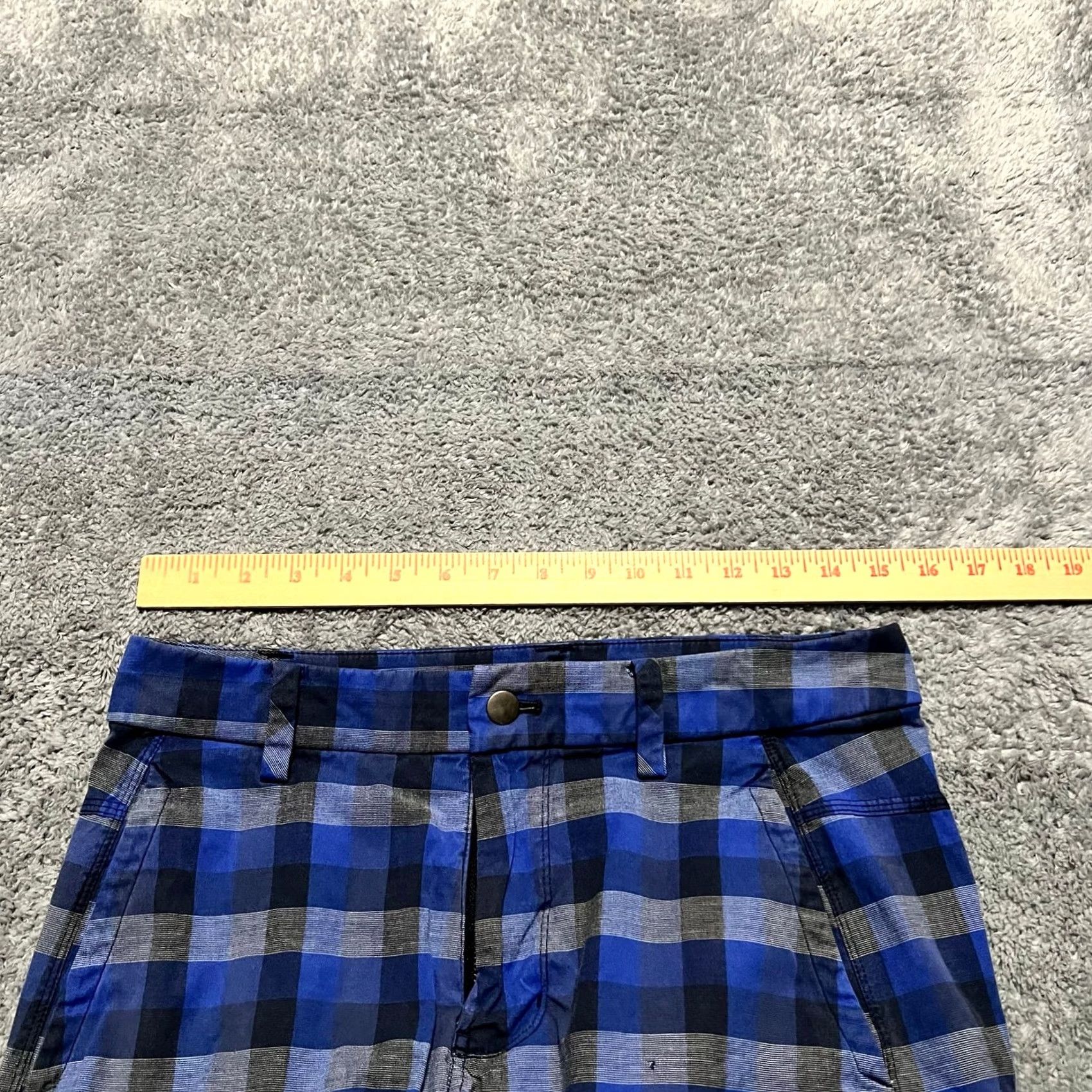 Lululemon Lululemon Plaid Commission Shorts Mens 30 10" Inseam Blue Regular Chino Men Mens Size US 30 / EU 46 - 6 Thumbnail