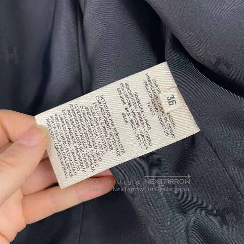 Hermes Hermes Black leather suit jacket Size XS / US 0-2 / IT 36-38 - 4 Thumbnail